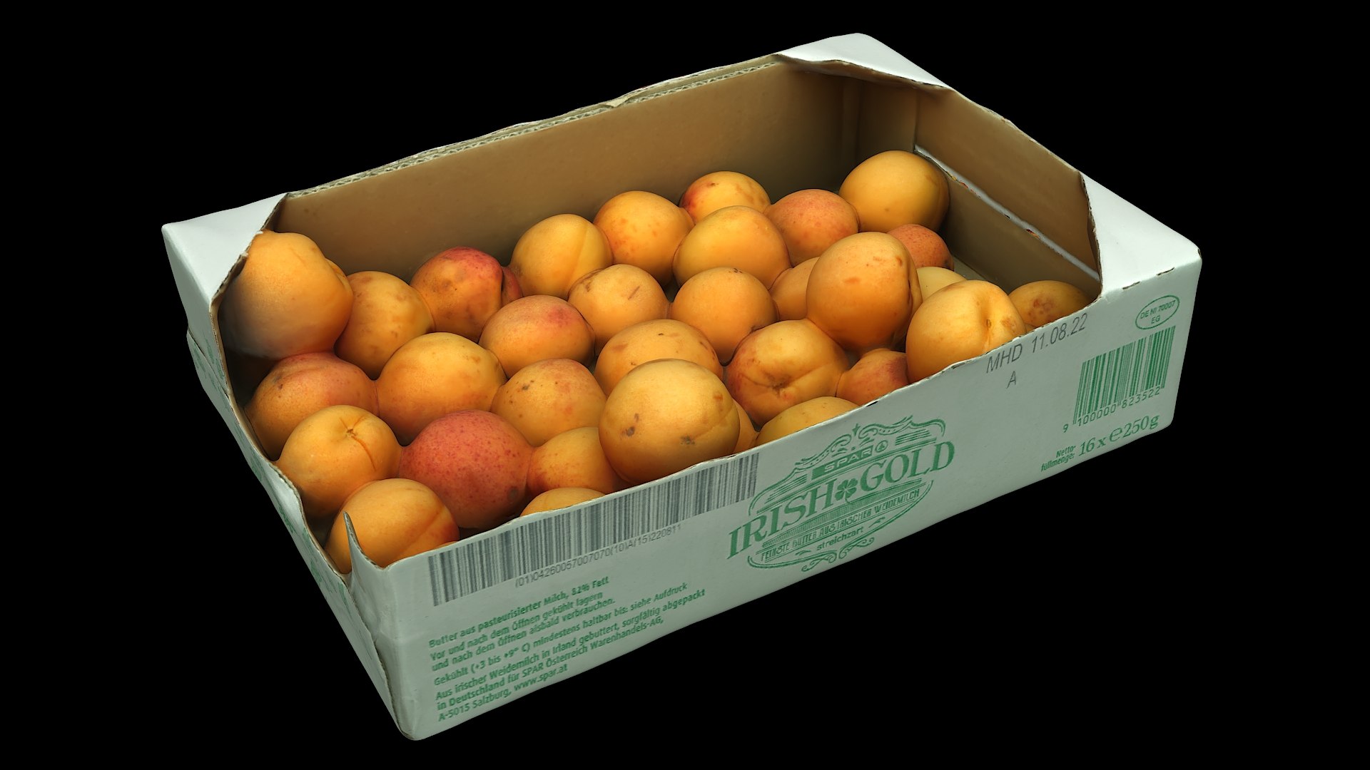 3D Cardboard Box With Apricots 04 Model - TurboSquid 1925499