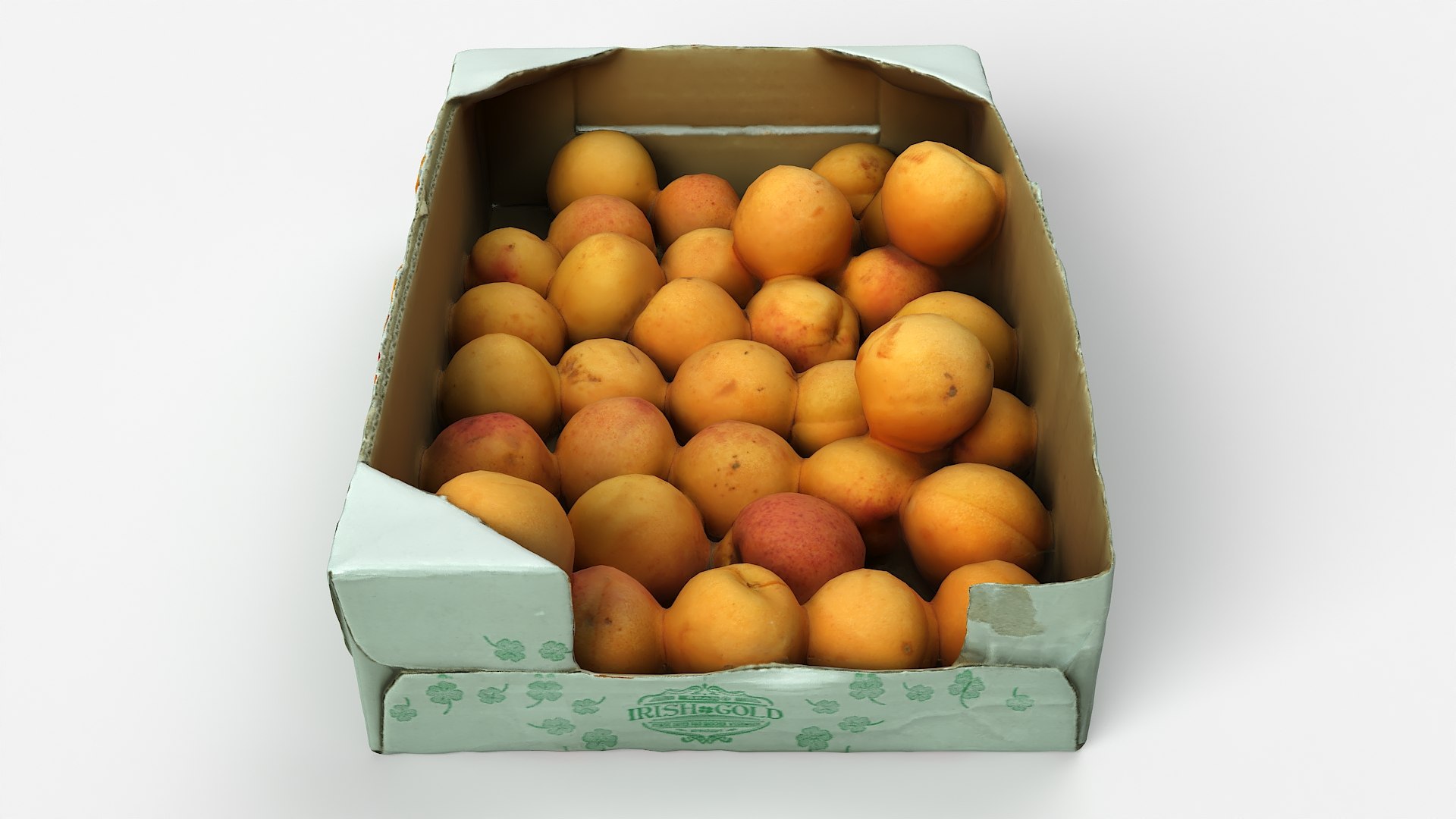 3D Cardboard Box With Apricots 04 Model - TurboSquid 1925499