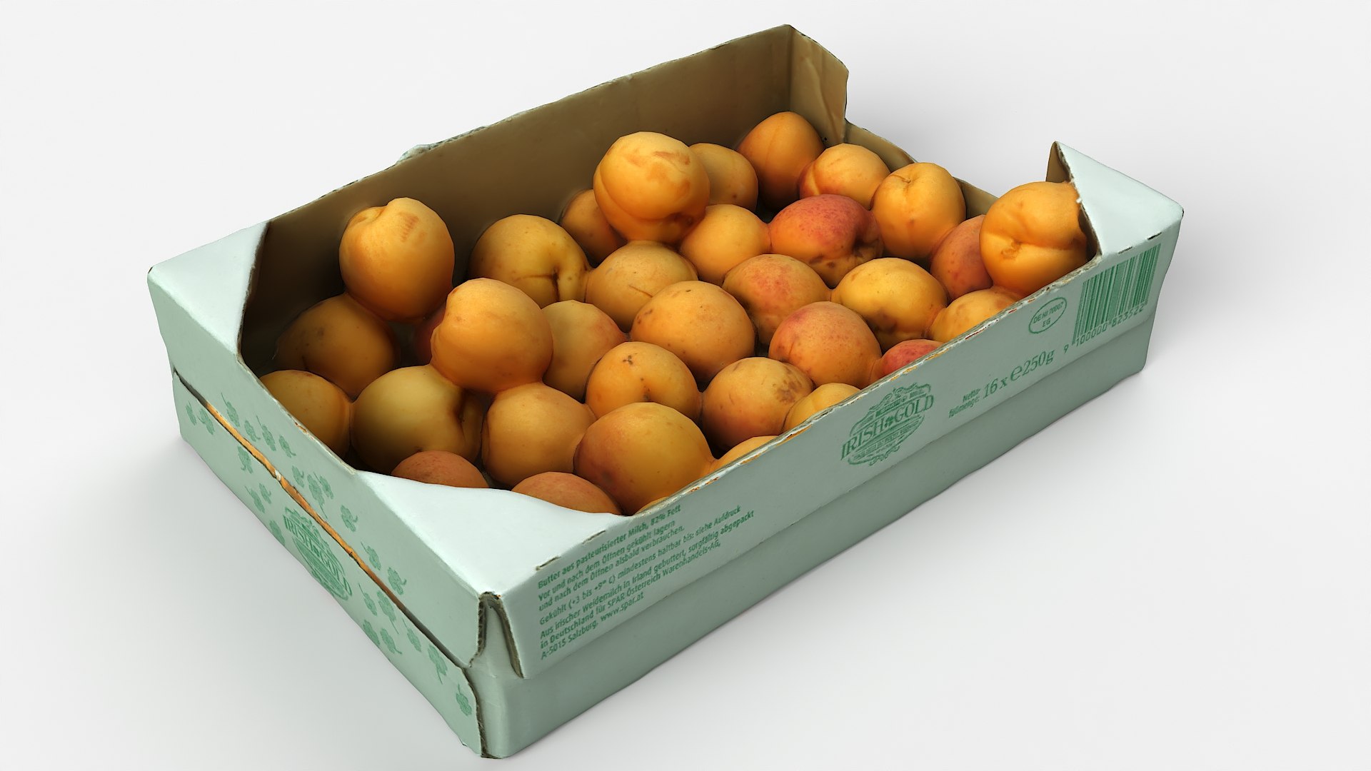 3D Cardboard Box With Apricots 04 Model - TurboSquid 1925499