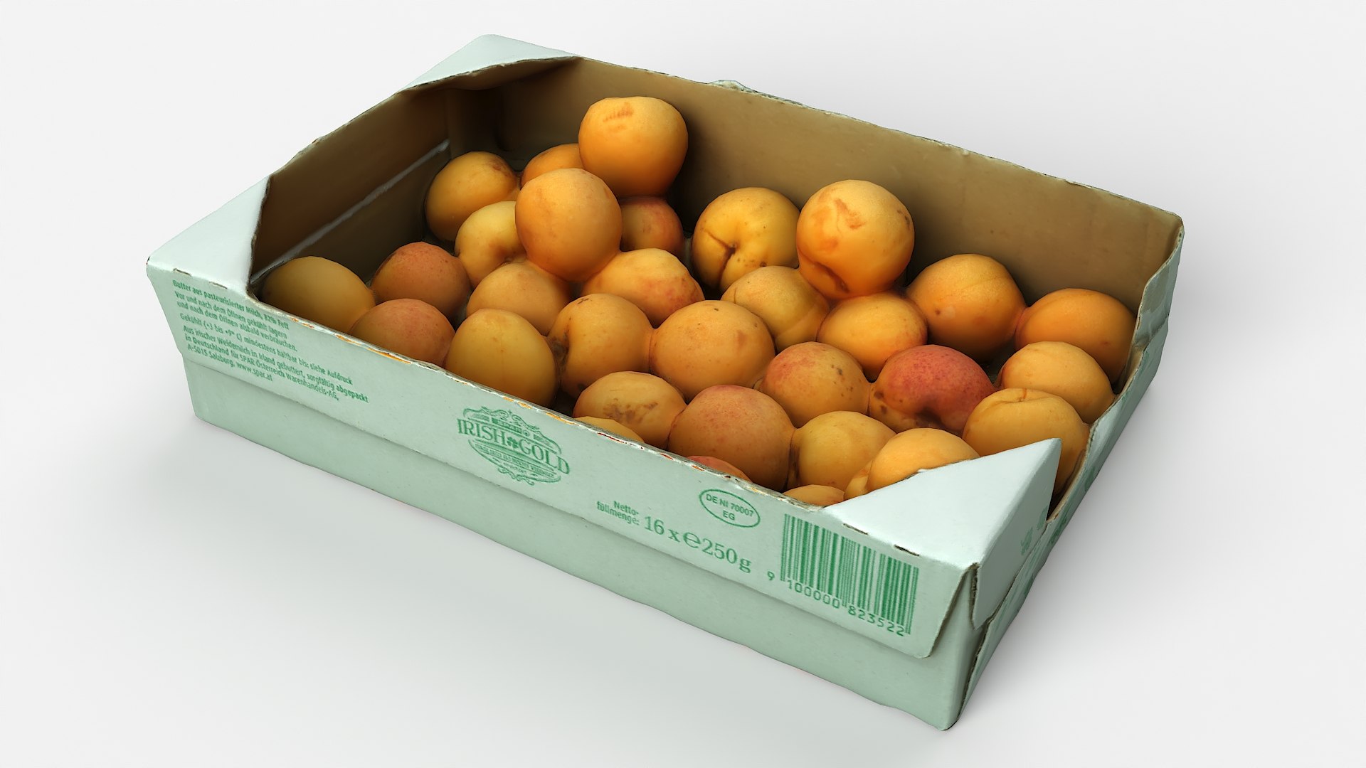 3D Cardboard Box With Apricots 04 Model - TurboSquid 1925499