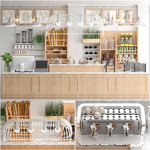 Fastfood And Coffee Kiosk 1 3D model