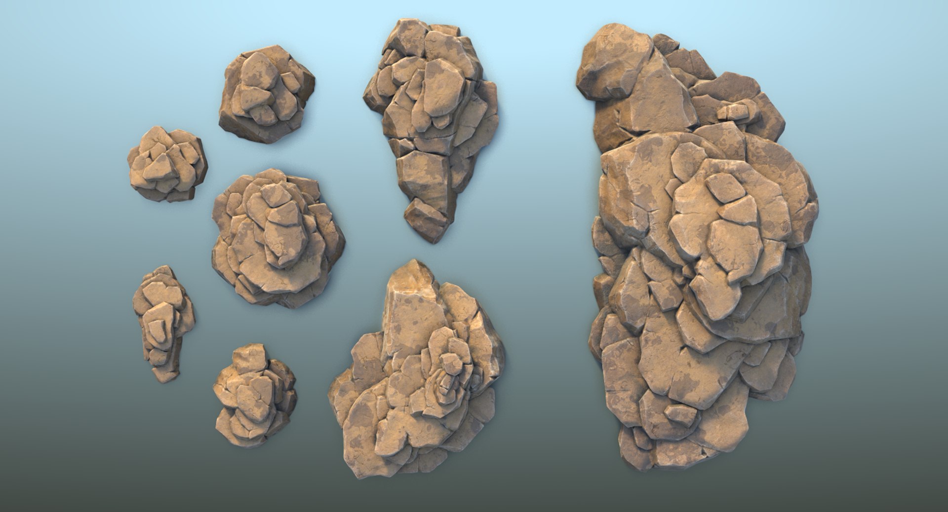 realistic set rock formations 3D https://p.turbosquid.com/ts-thumb/Pv/Py17uO/RiGZjtBy/set010000/png/1497194261/1920x1080/fit_q87/c273ff51c65df3dd0a2d6b6e210e09e9f85ad487/set010000.jpg