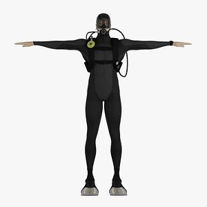 Scuba Diver - Diving Suit 3D model