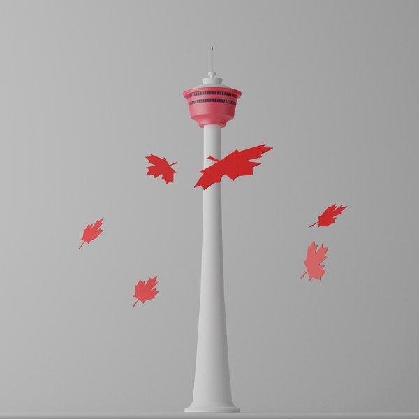3D Cartoon Calgary Tower Canada 1 3D model - TurboSquid 1903392