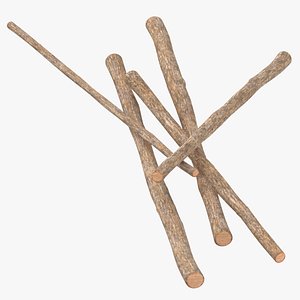 3D Log Pile Small Medium and Large 02 model