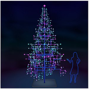 3D Cyber Confier Tree model