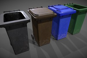 wheelie bins 3D