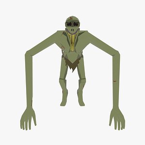 3D Horror Monster Low Poly model