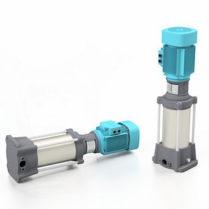 Multistage Pump Multistage vertical pump 3D