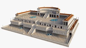 Roman Fortuna Temple model