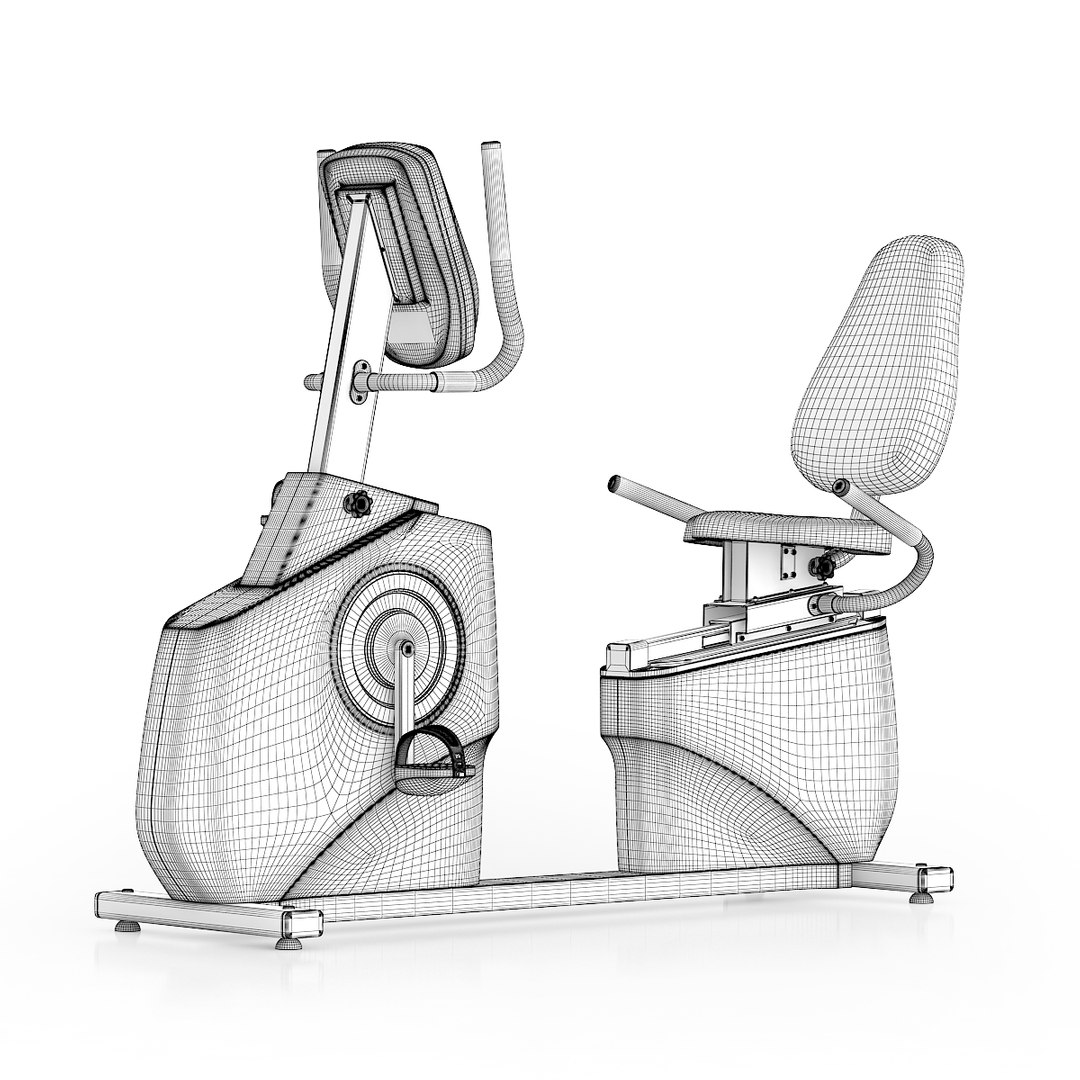 3d stationary horizontal bike model
