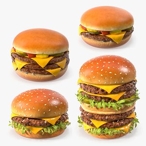 McDonalds Burgers Collection 3D model