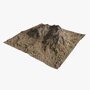 Desert Mountain with Summer and Winter Textures