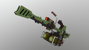 3D Flame Gatling Gun Level 2 model