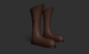 boots skin leather - 3D