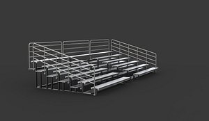 Grandstand chairs 02 3D model