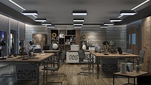 Sci-Fi Meeting Room Pro Night 3D model