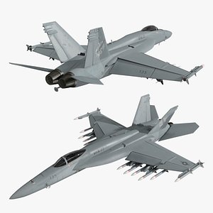 FA-18E Super Hornet with Weapons Rigged