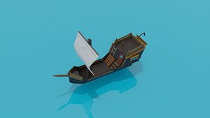 Sailing Boat Low Poly