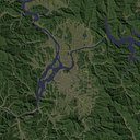 Chuncheon South Korea - city and urban in 25 km x 25 km