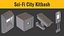 3D model 107 Sci-Fi City elements