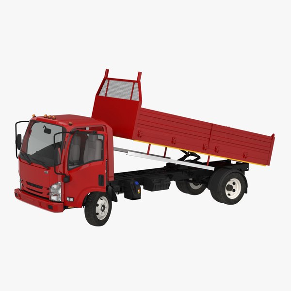 3D model dropside truck generic rigged