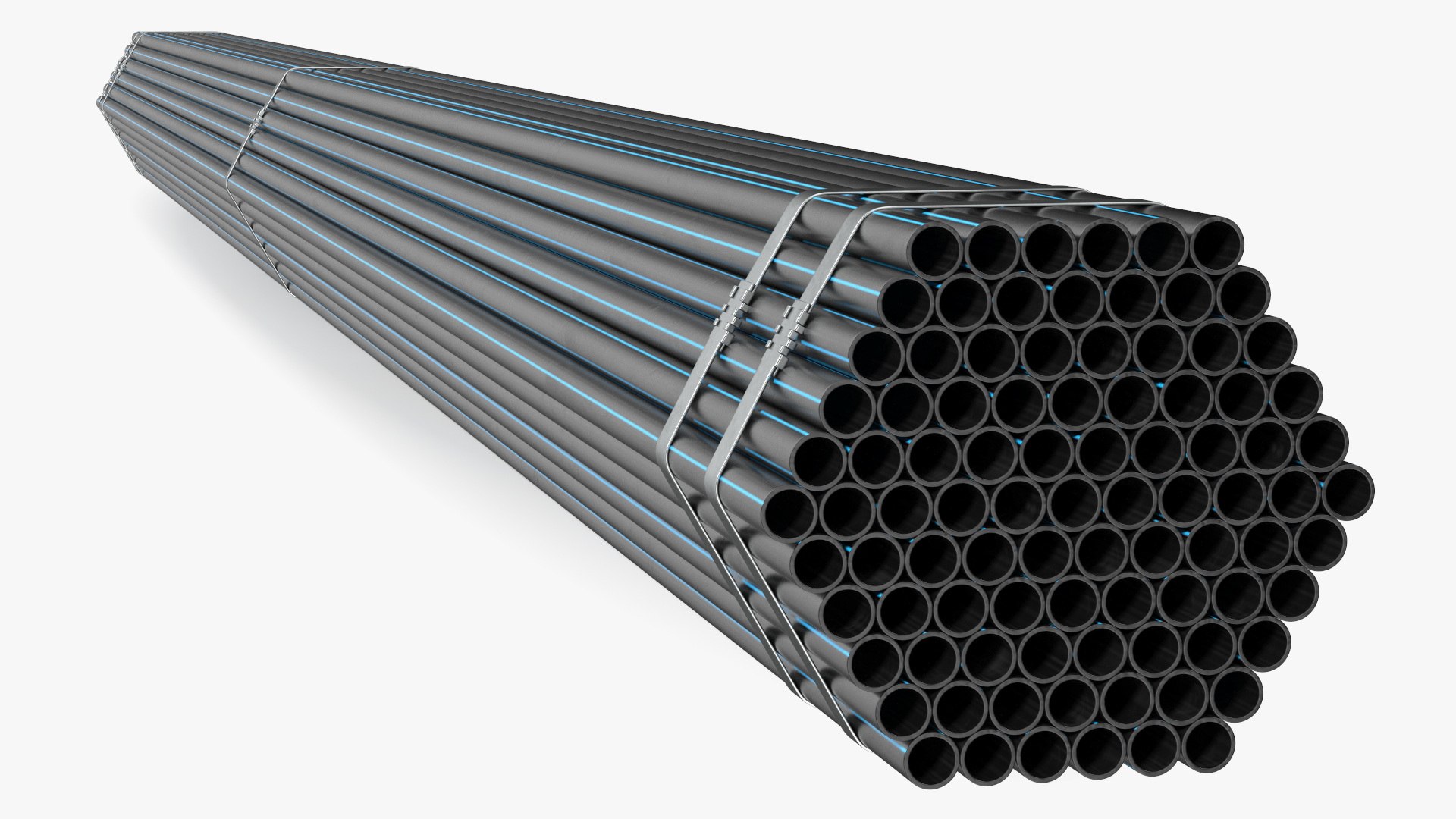 Thin Plastic Pipes Bundle 6 Meters 3D - TurboSquid 2213189