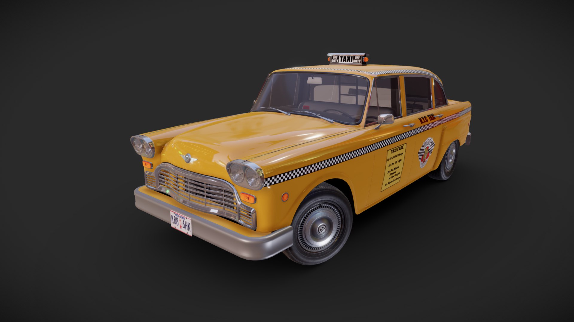 3D American Taxi Cars Collection PBR Model - TurboSquid 1730356