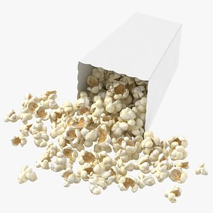 3D movie popcorn box tipped model