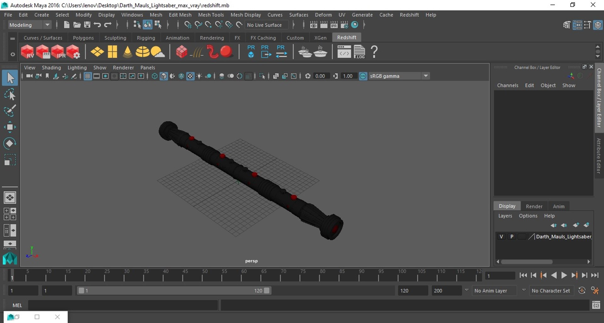 Darth Mauls Lightsaber 3D model https://p.turbosquid.com/ts-thumb/Pw/YTFLE6/74/darthmaulslightsabervray3dmodel021/jpg/1723079945/1920x1080/fit_q87/b8e0f3e48b61cf0a0dca1a89f73ecebee0be2873/darthmaulslightsabervray3dmodel021.jpg