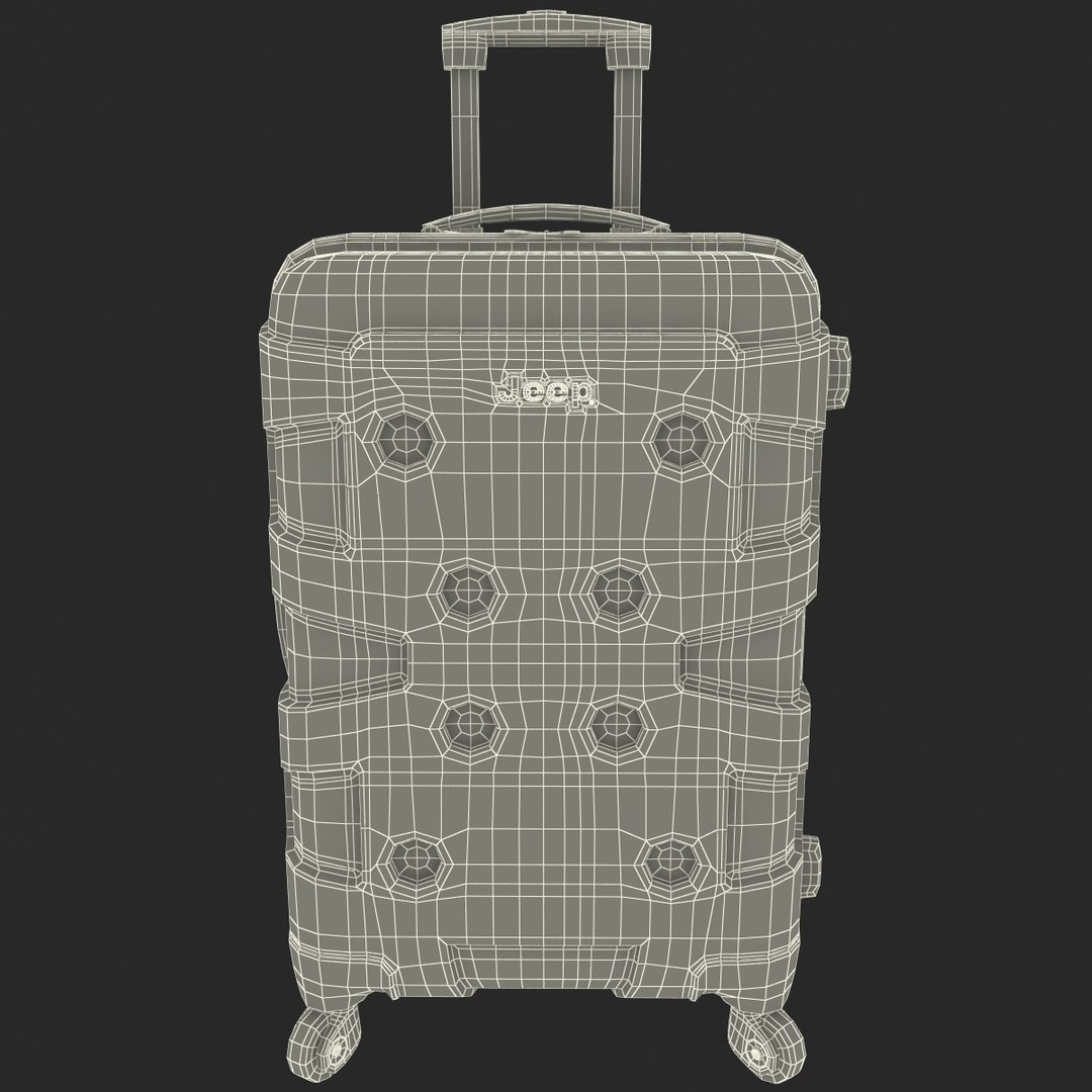 jeep hardside spinner suitcase 3d 3ds