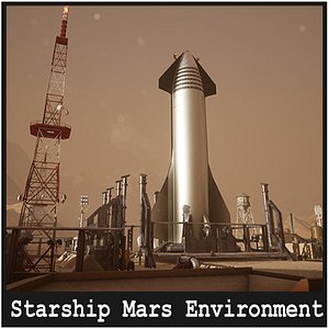 3D Starship Mars Environment  75 Assets