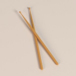 drum sticks 3d model