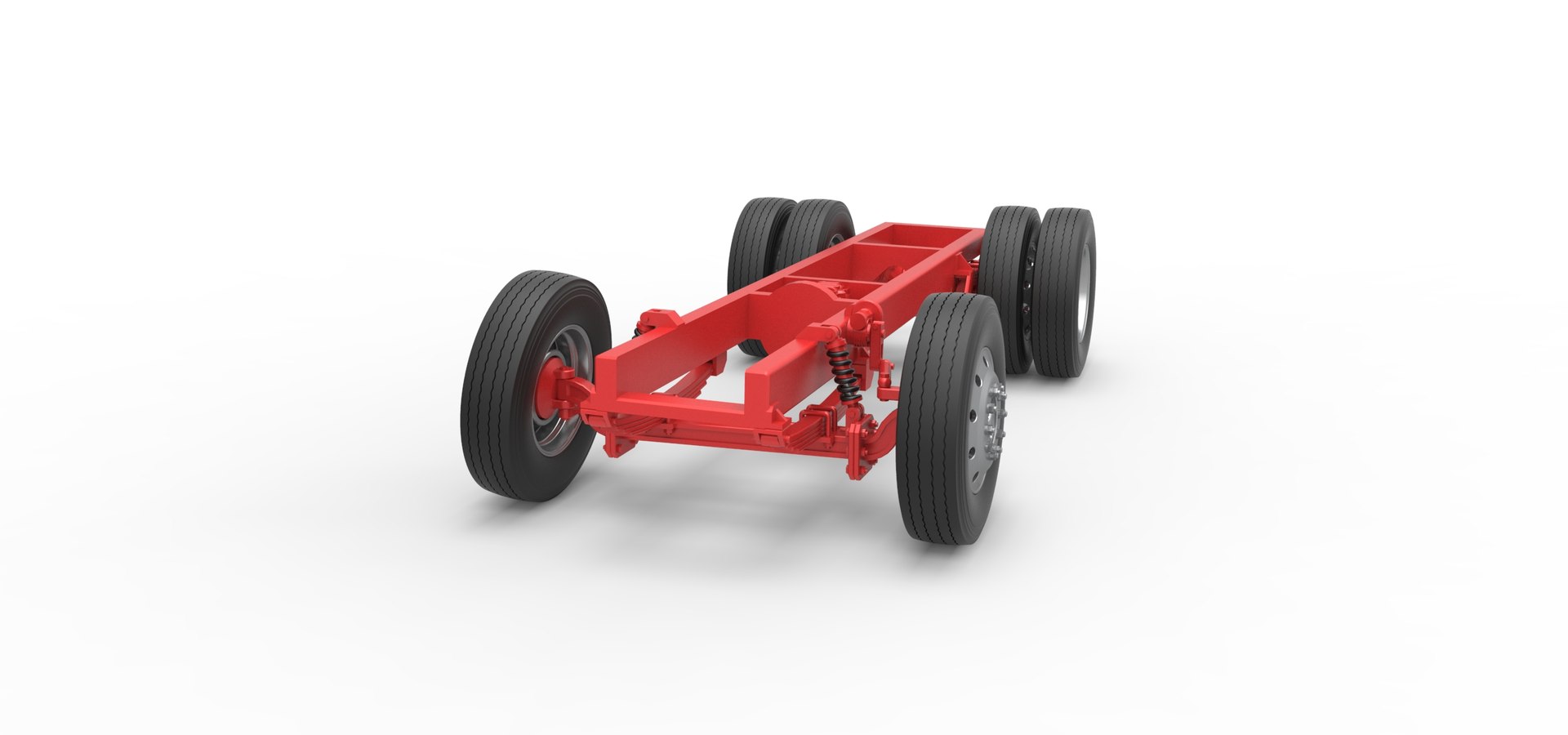3D Chassis Of Vintage GATR Racing Semi Truck Version 2 Scale 1 To 25 ...