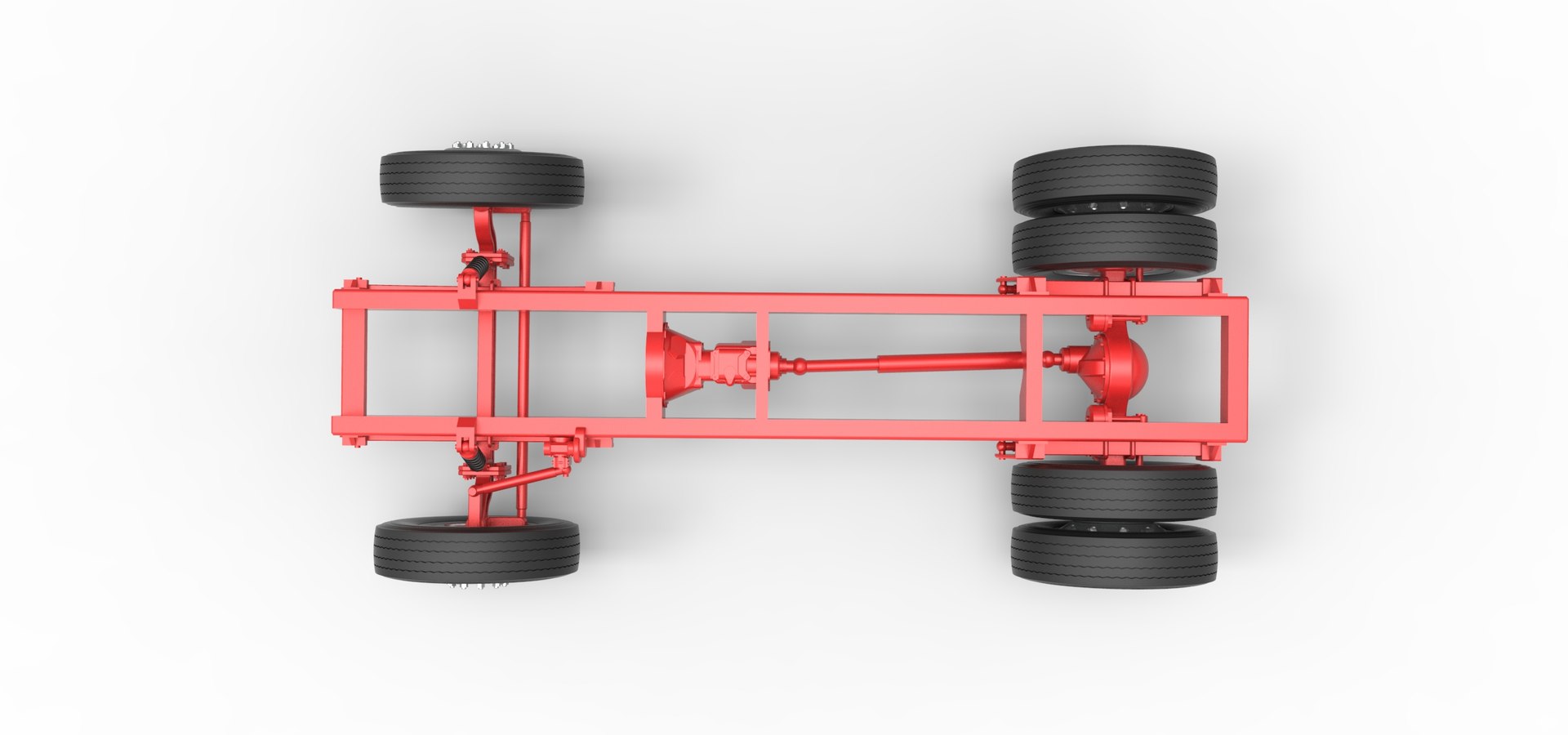3D Chassis Of Vintage GATR Racing Semi Truck Version 2 Scale 1 To 25 ...