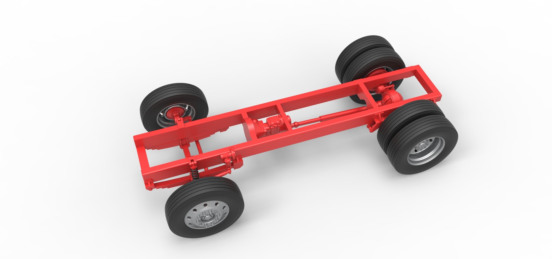 3D Chassis Of Vintage GATR Racing Semi Truck Version 2 Scale 1 To 25 ...