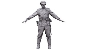 Base Scan Nazi Soldier 3D model