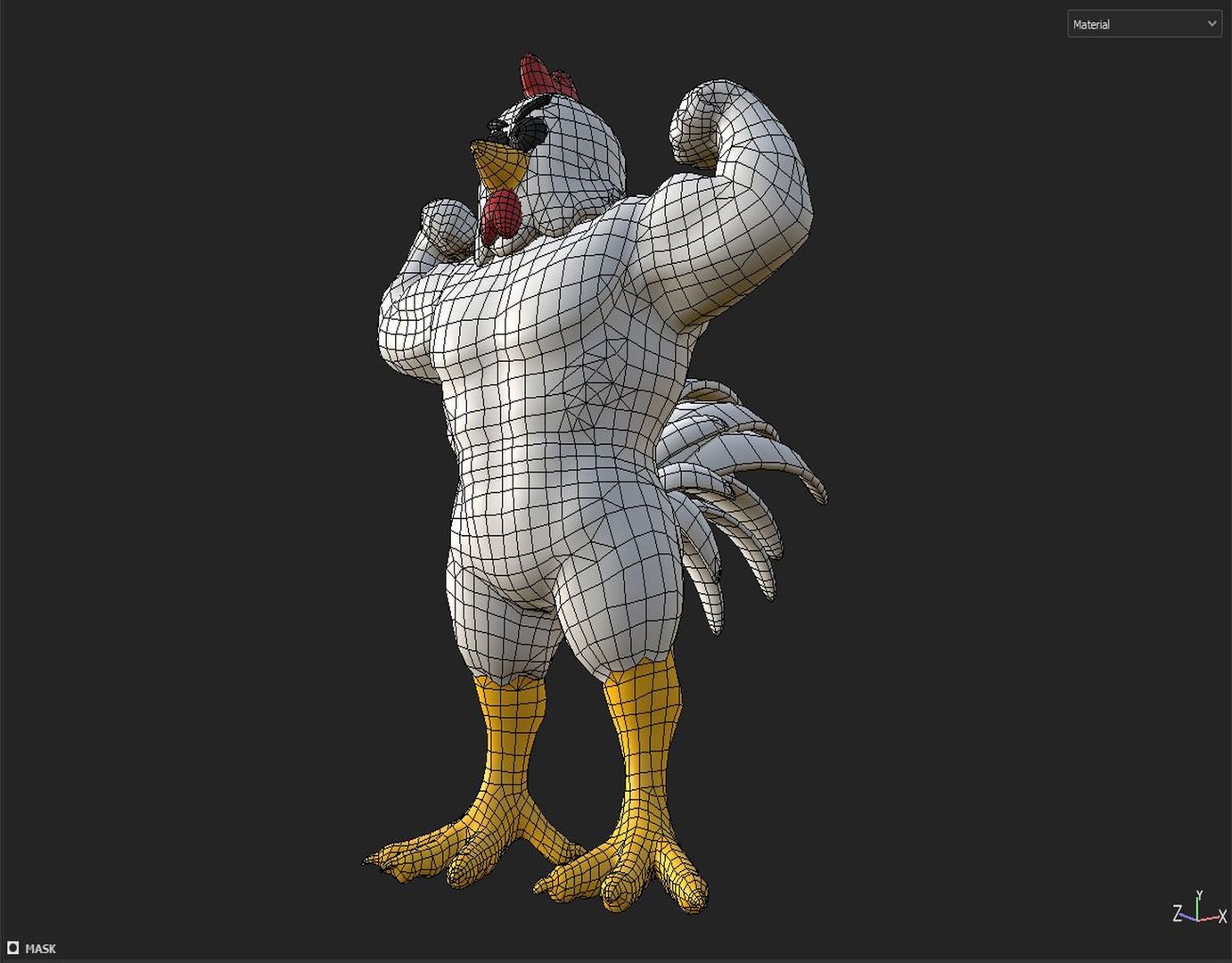 Strong Chicken 3D - TurboSquid 2397256