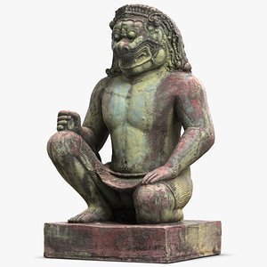 Cambodia Demon Sculpture 3