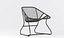 Fermob Outdoor Furniture Sixties Rattan Chair 3D Model