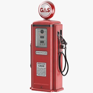 Detailed Retro Gas Pump