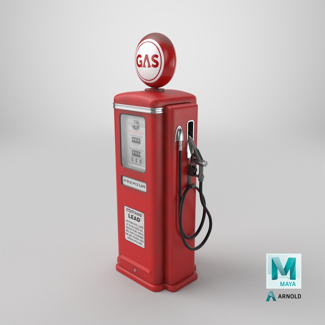 3D Model Detailed Retro Gas Pump - TurboSquid 2252149