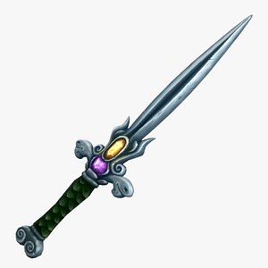 Dagger stylized hand painted low poly