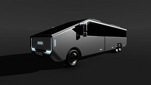 3D CL1M02 - Unique Handmade Futuristic Coach - PBR  Emissive LEDs