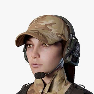 3D army girl
