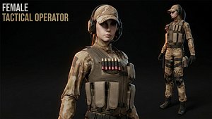 3D army girl