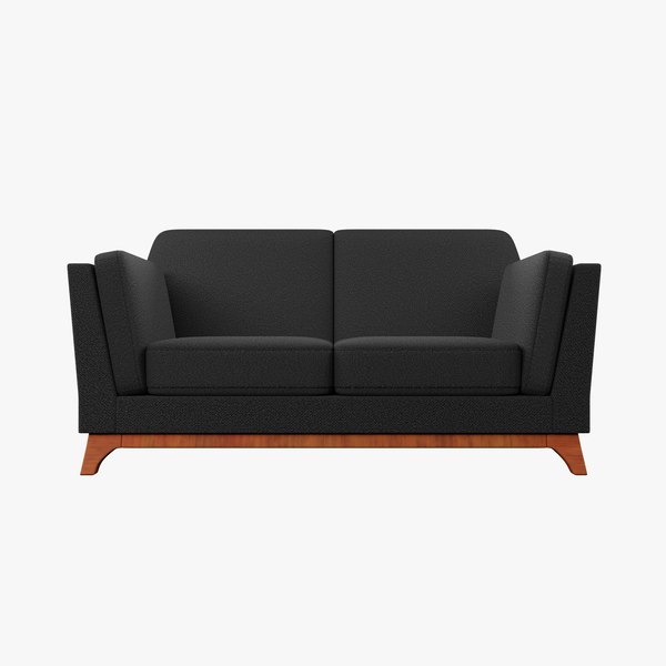 3D Boston 2 Seater Sofa Black Color