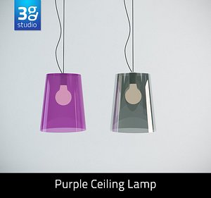 purple ceiling lamp 3d model