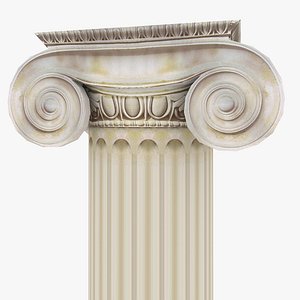 Roman Ionic Piller Low Poly