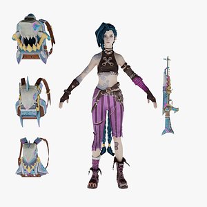 3D Shimmer Power and  Weapon  and backpack